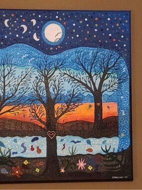Hand-Painted “Love Along the River” by East TN Artist 16x20